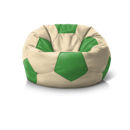 Замовляйте 'Крісло м''яч Cream + Green': безкаркасні меблі для відпочинку, зручна посадка.